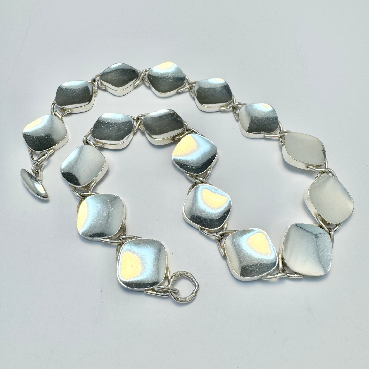 Arvo Saarela, Sweden 1964. Massive 90gram Vintage Sterling Silver Necklace.