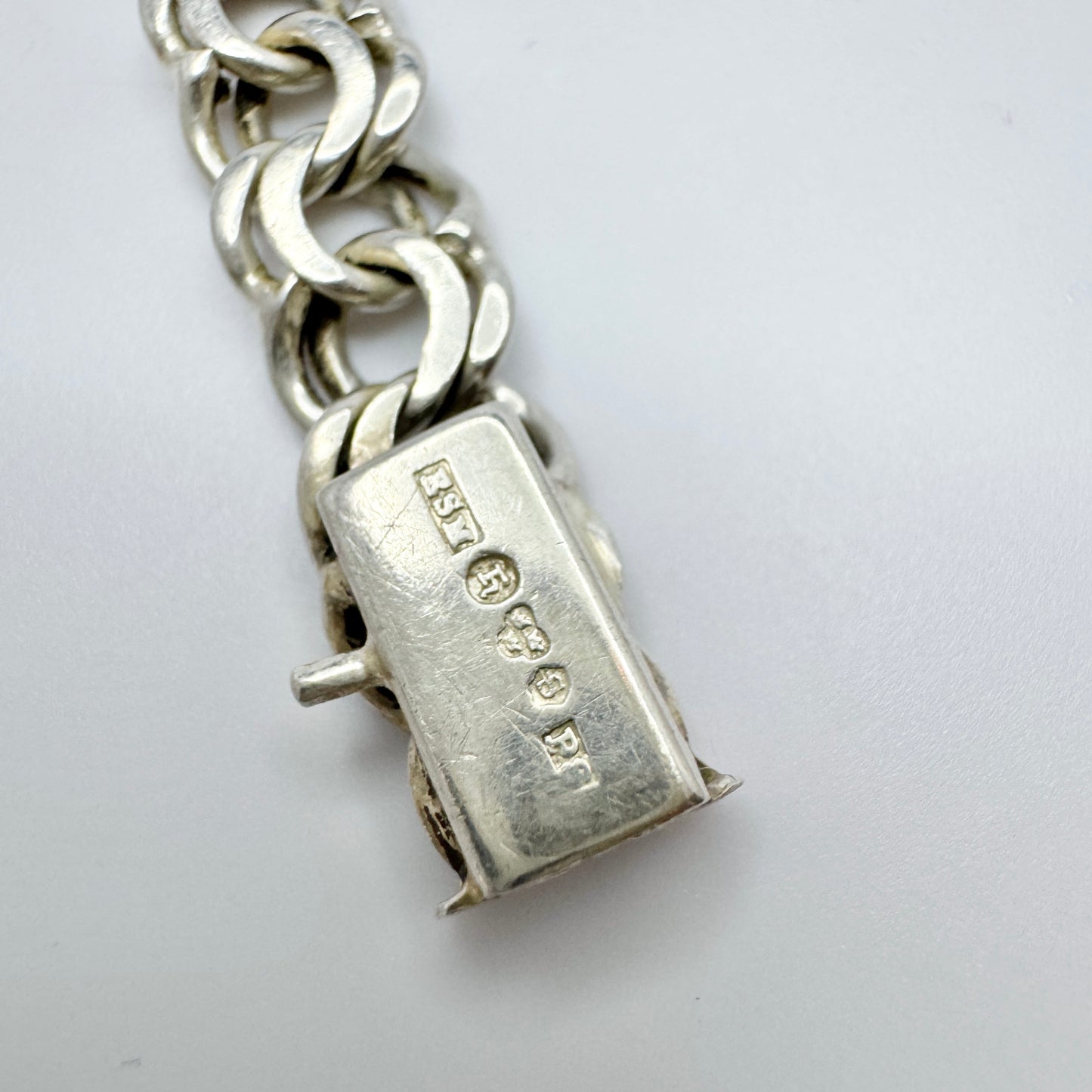 Svedboms, Sweden 1941. Rare WW2-era Solid Silver Bismark Bracelet.