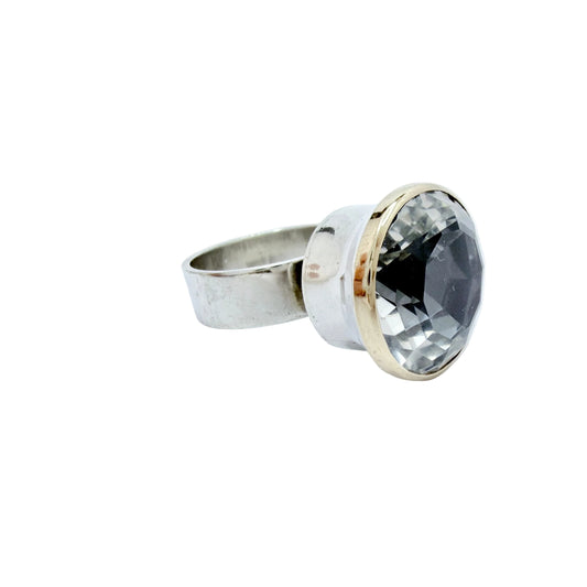 Peter Norman, Sweden 1965. Vintage Sterling Silver Rock Crystal Ring.
