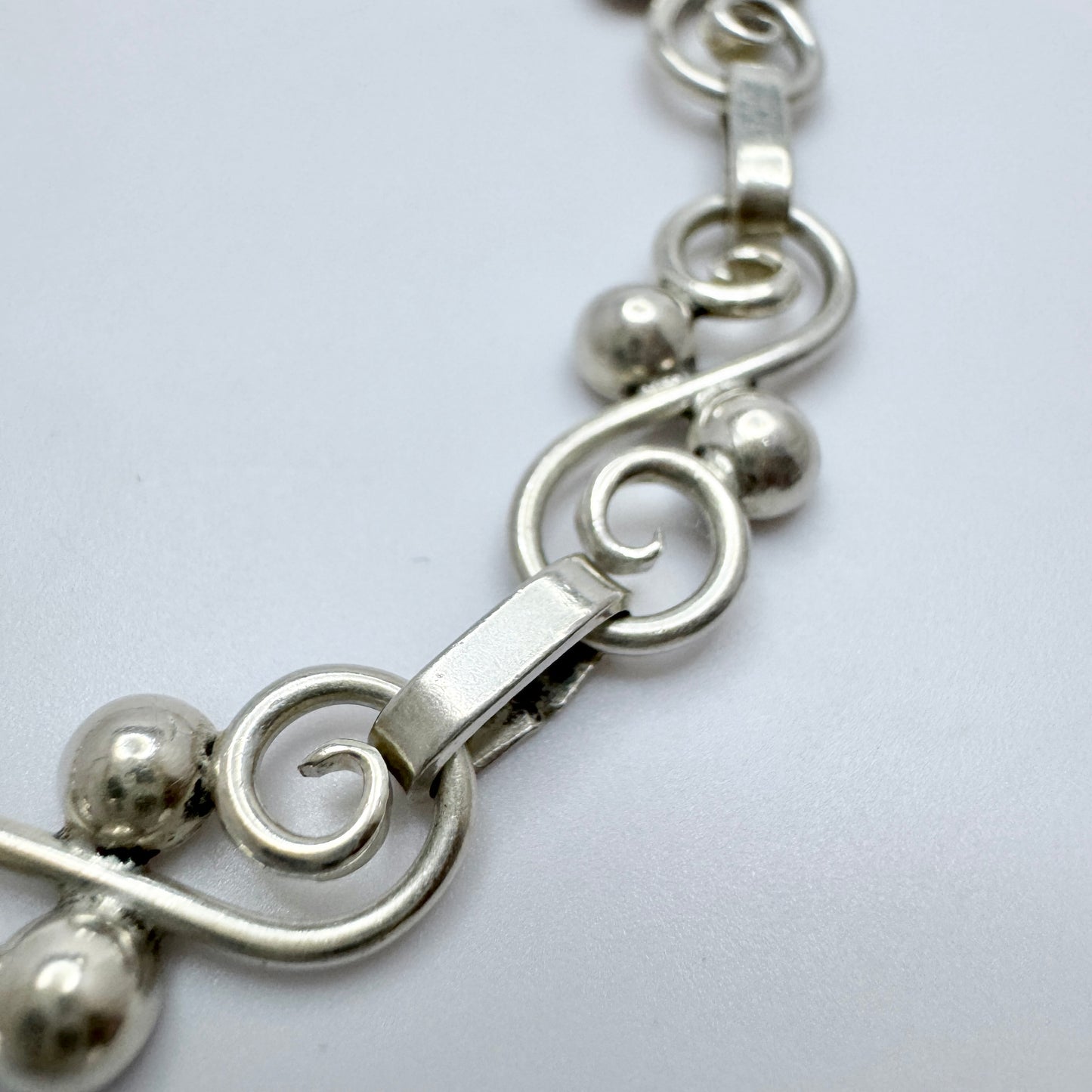 Denmark ca 1940. Solid Silver Bracelet.