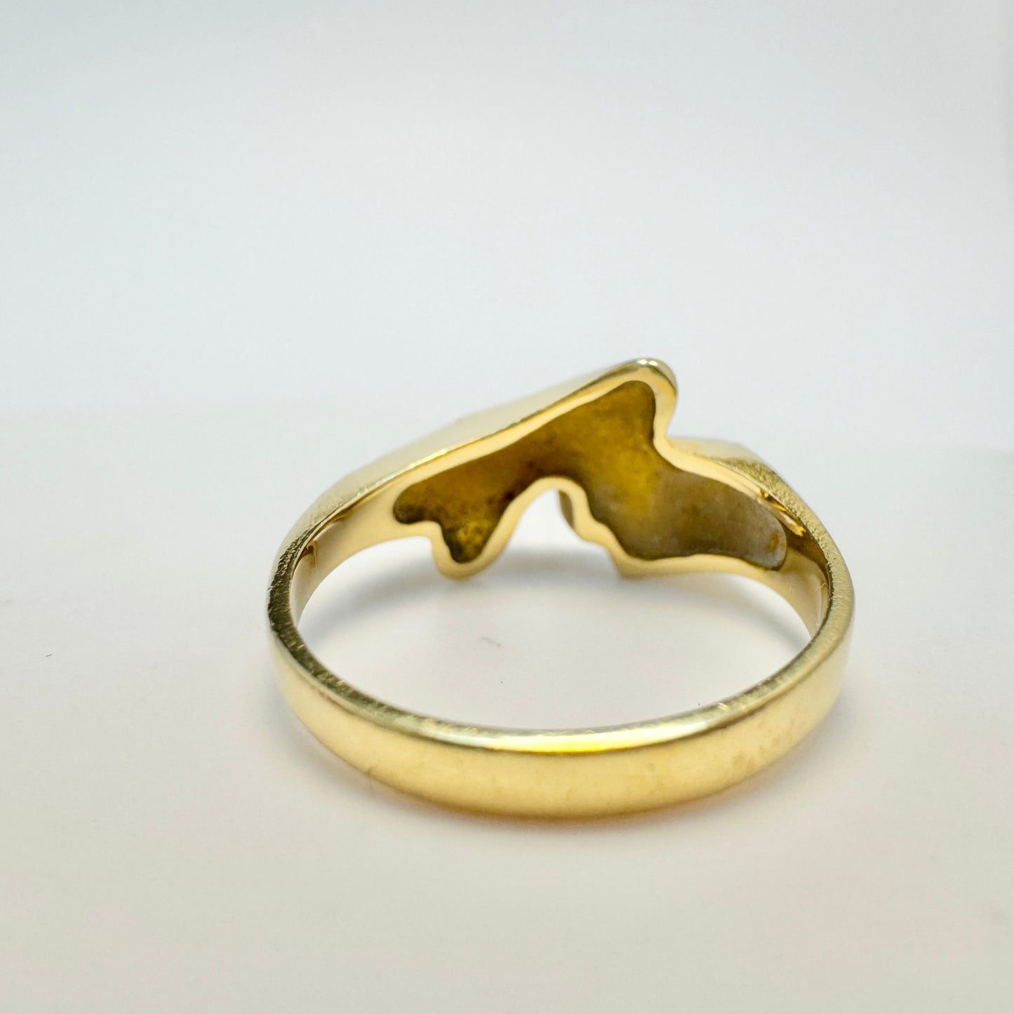 Bjorn Weckstrom for Lapponia, Finland 1992. Vintage 18k Gold Platinum Ring. Design: Episode.