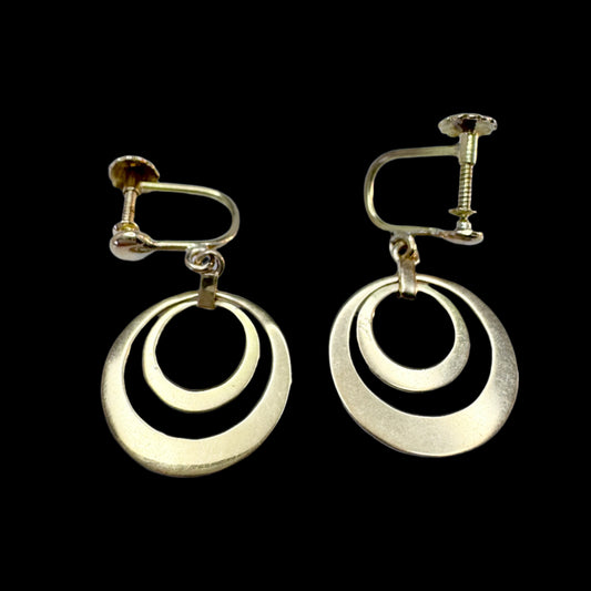 N Westerback, Finland 1946. Vintage 14k Gold Earrings