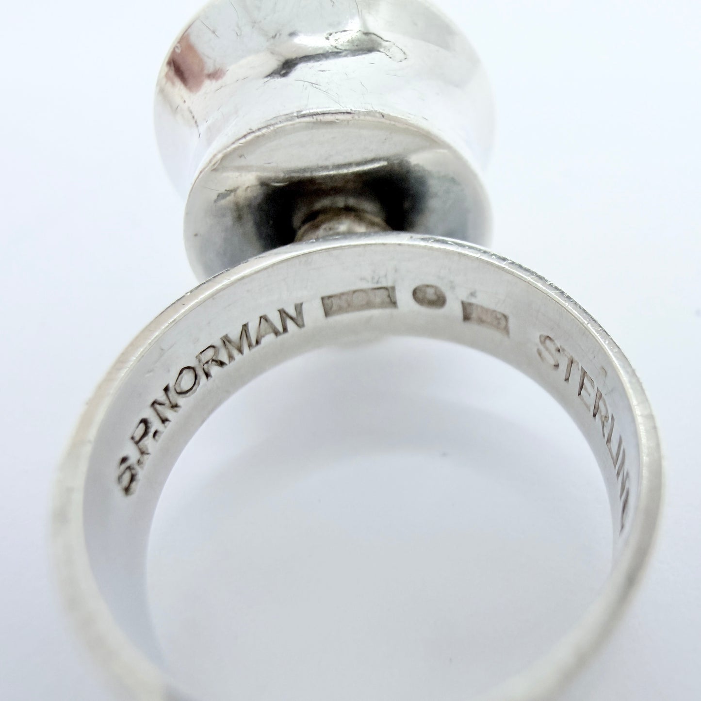 Peter Norman, Sweden 1965. Vintage Sterling Silver Rock Crystal Ring.