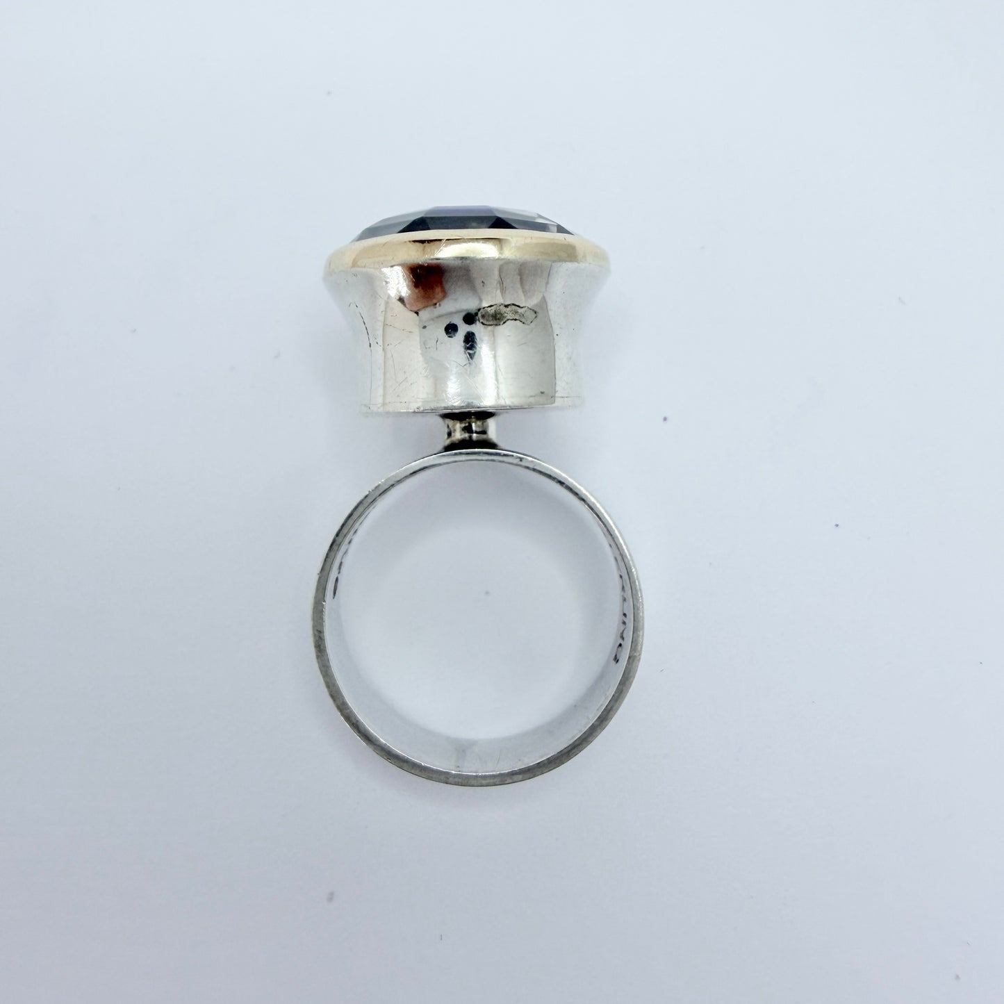 Peter Norman, Sweden 1965. Vintage Sterling Silver Rock Crystal Ring.