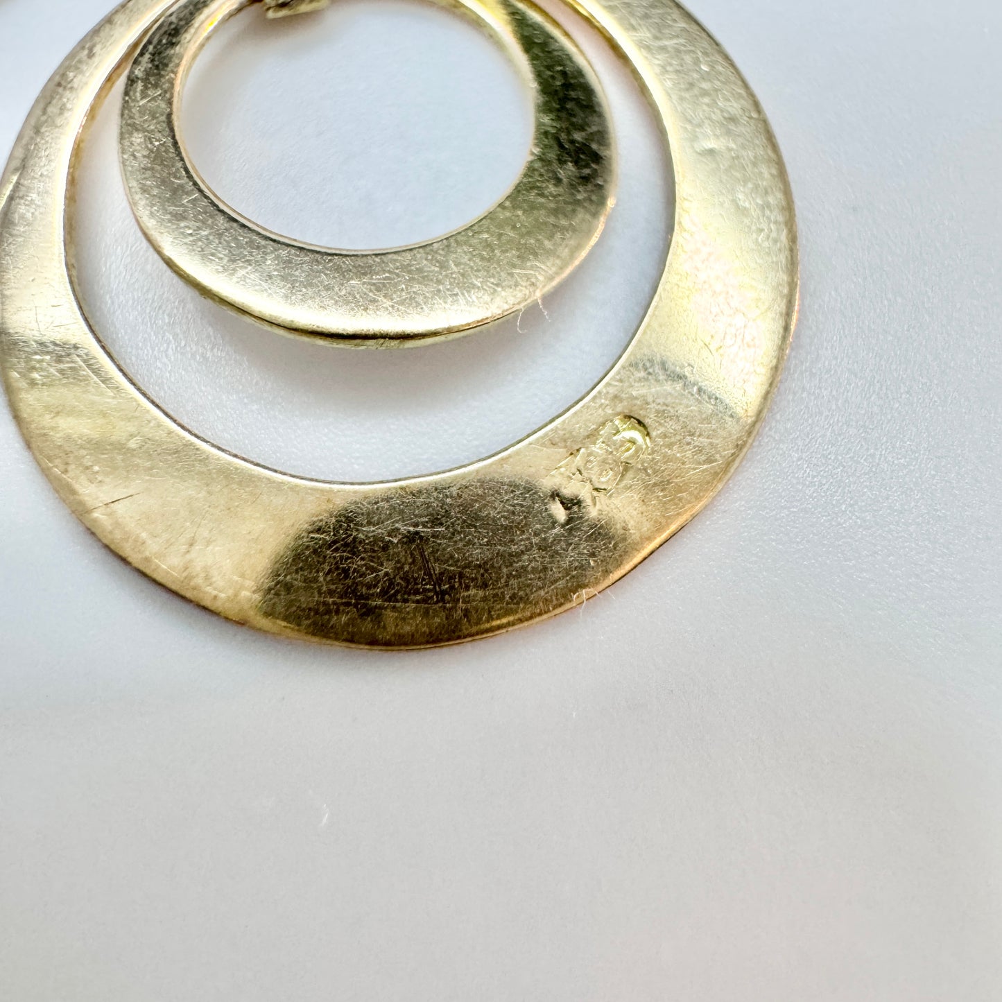 N Westerback, Finland 1946. Vintage 14k Gold Earrings