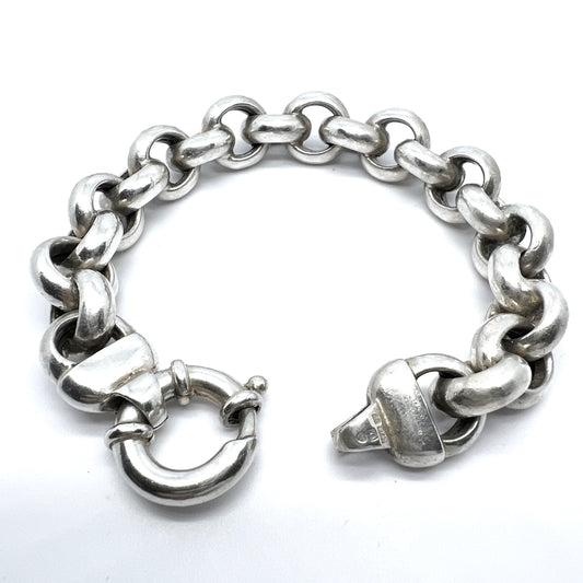 Kaunis Koru, Finland. Vintage Sterling Silver Chain Bracelet.