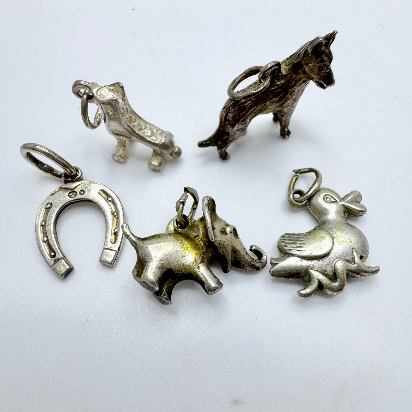 Denmark / Sweden 1950-60s. Solid Silver Charms