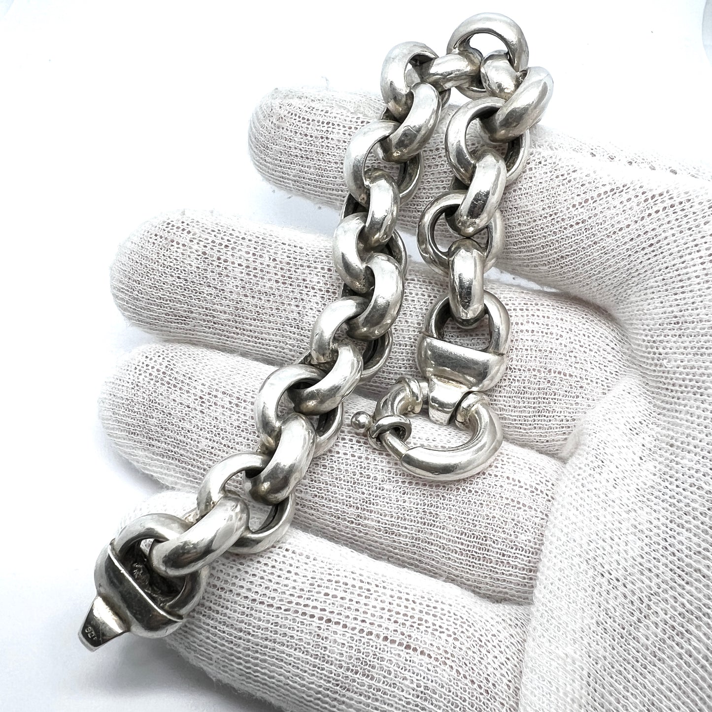 Kaunis Koru, Finland. Vintage Sterling Silver Chain Bracelet.