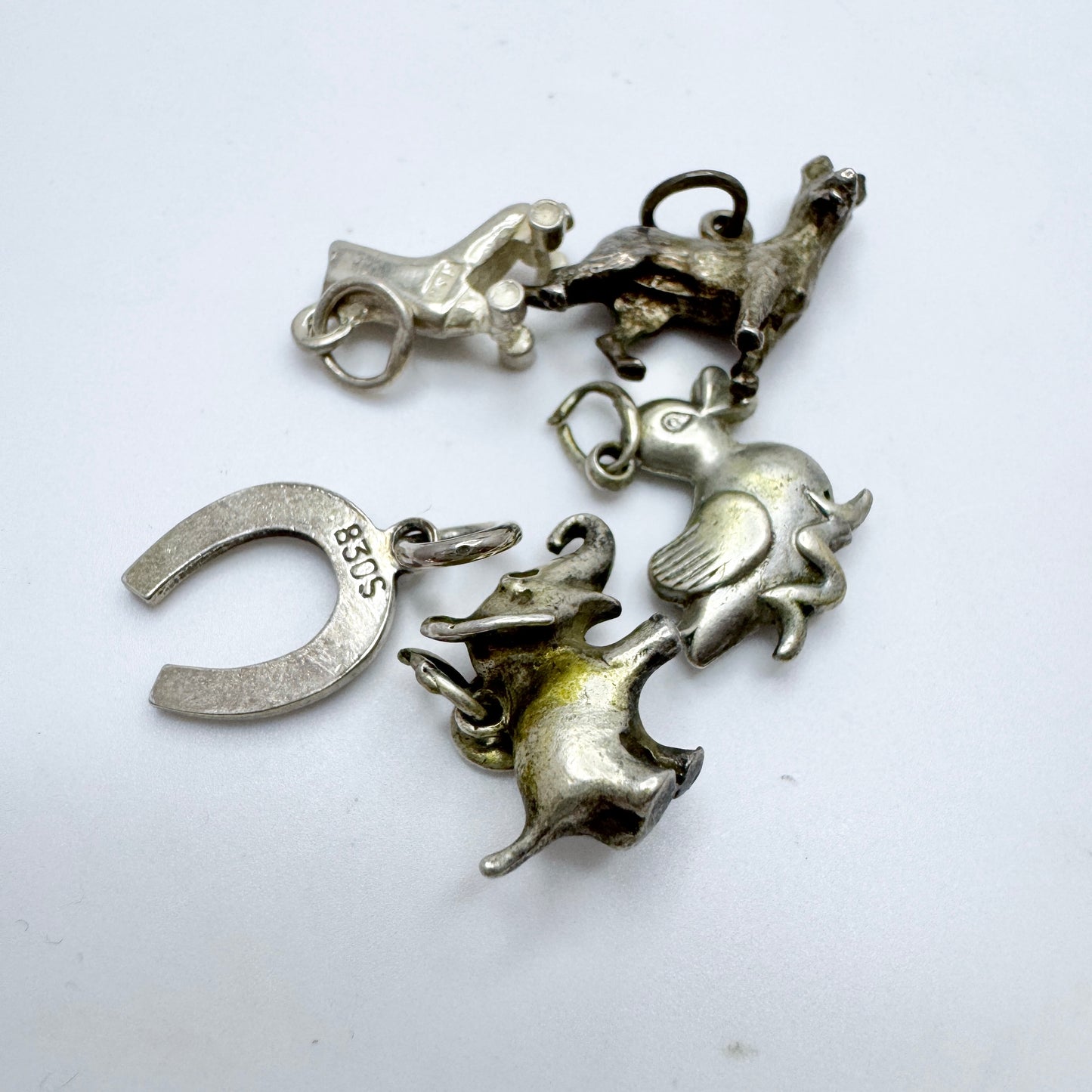 Denmark / Sweden 1950-60s. Solid Silver Charms