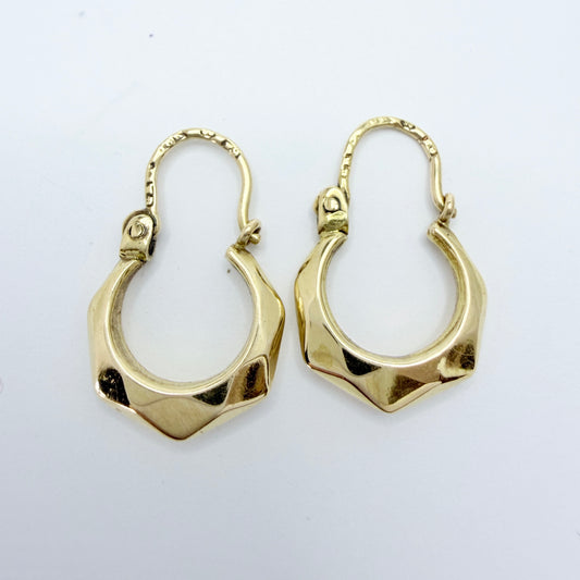 Kaplan, Sweden 1956. Vintage Mid-century 18k Gold Earrings.