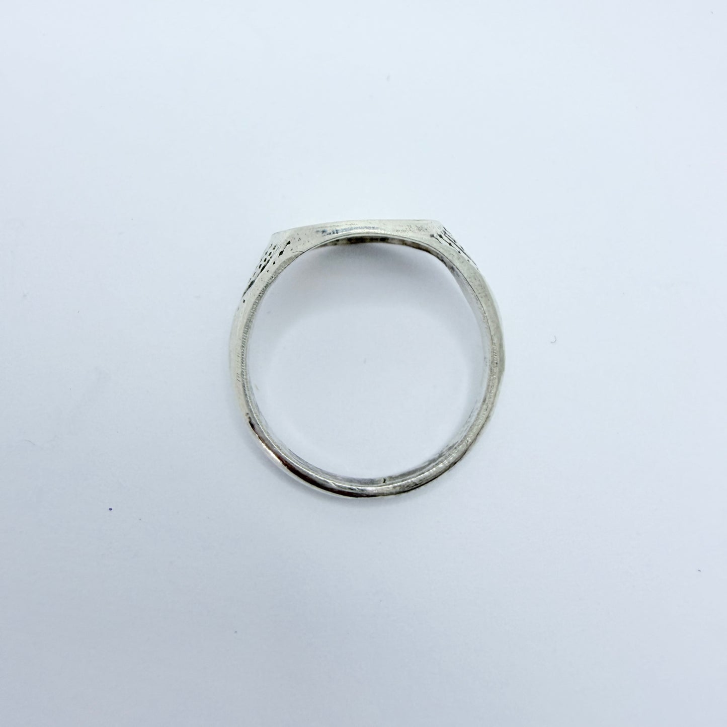 Sweden, early 1900s. Antique Solid Silver Memory Ring