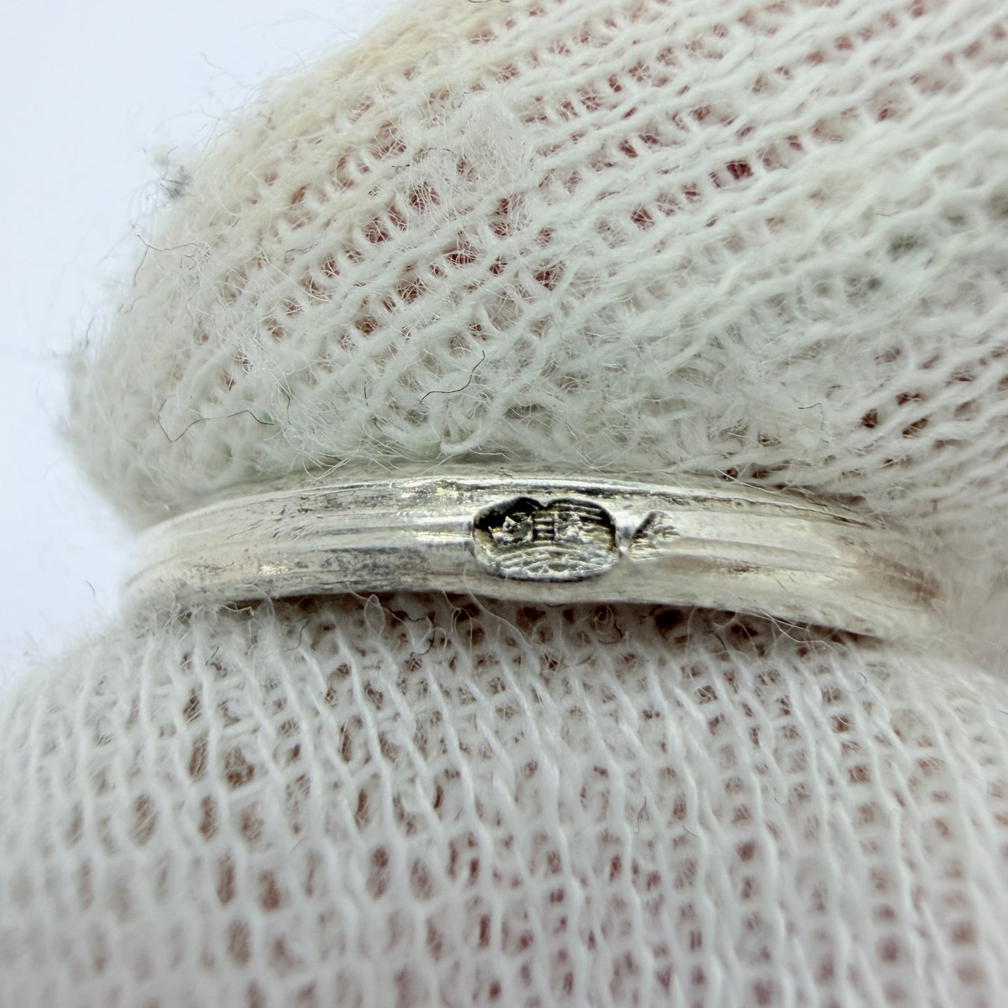 Sweden, early 1900s. Antique Solid Silver Memory Ring