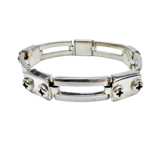 Chunky Vintage Sterling Silver Men's Bracelet.