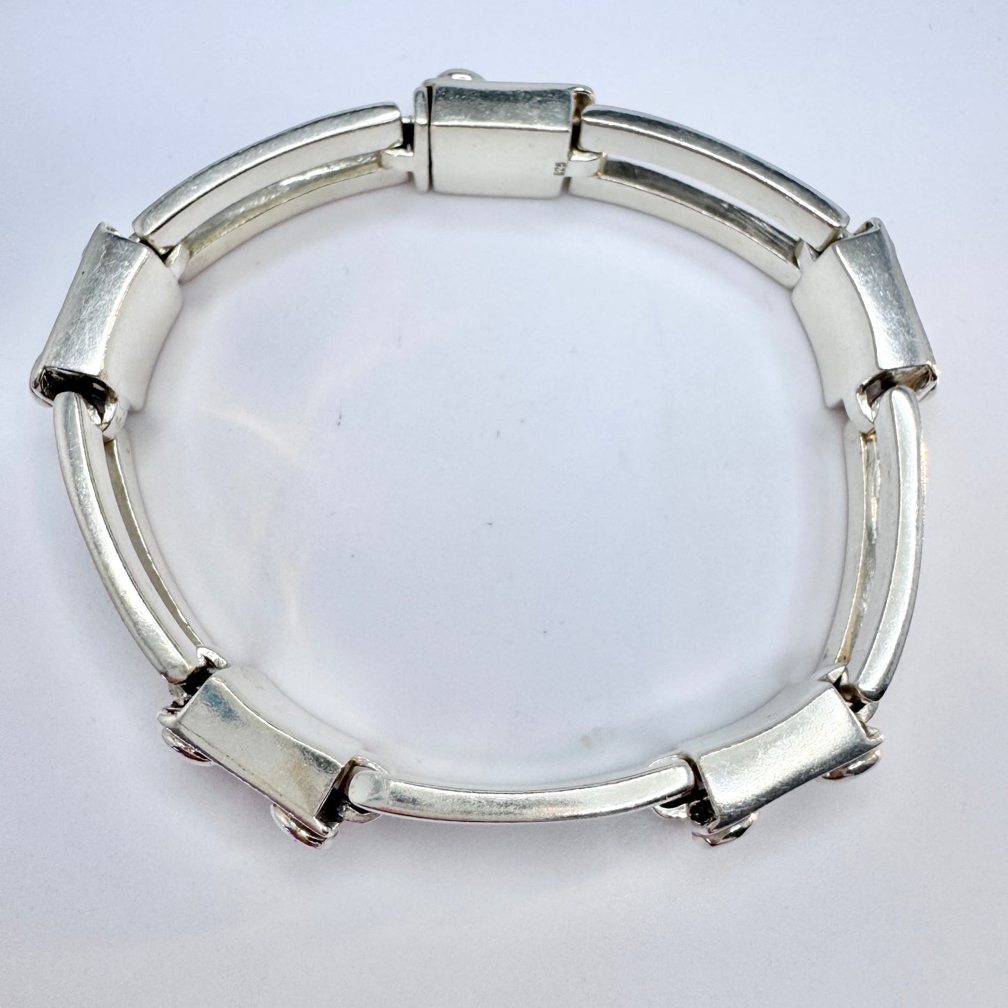 Chunky Vintage Sterling Silver Men's Bracelet.