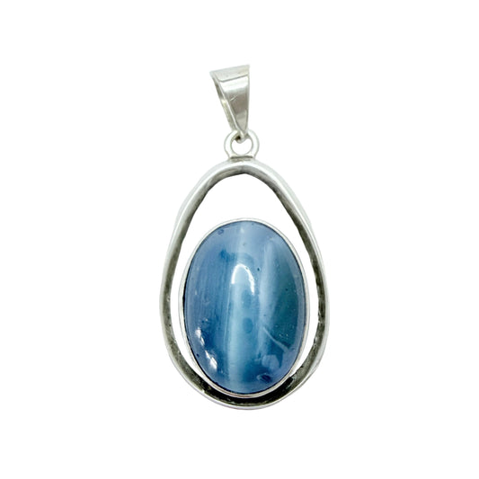 Victor Janson, Sweden 1965. Vintage Sterling Silver Bergslagen Stone Pendant