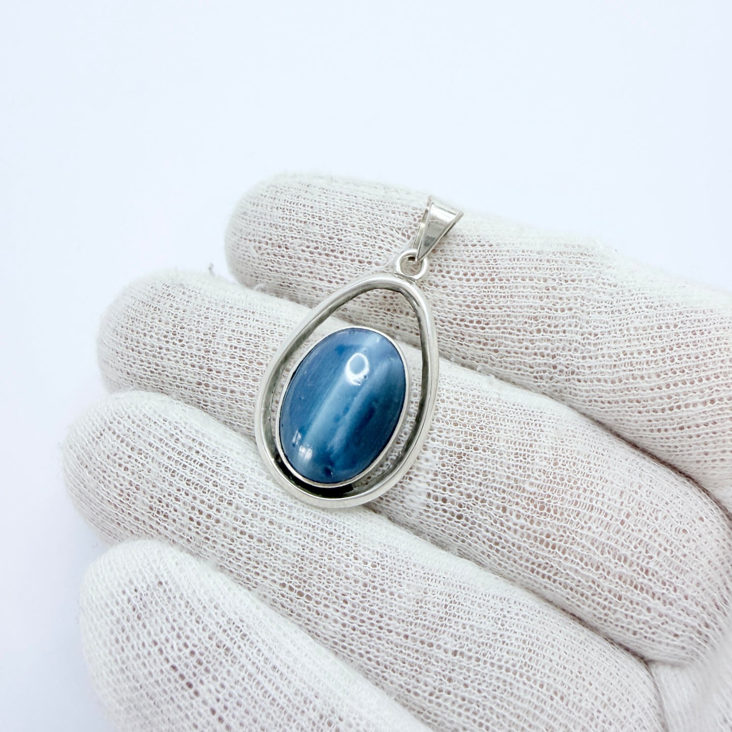 Victor Janson, Sweden 1965. Vintage Sterling Silver Bergslagen Stone Pendant