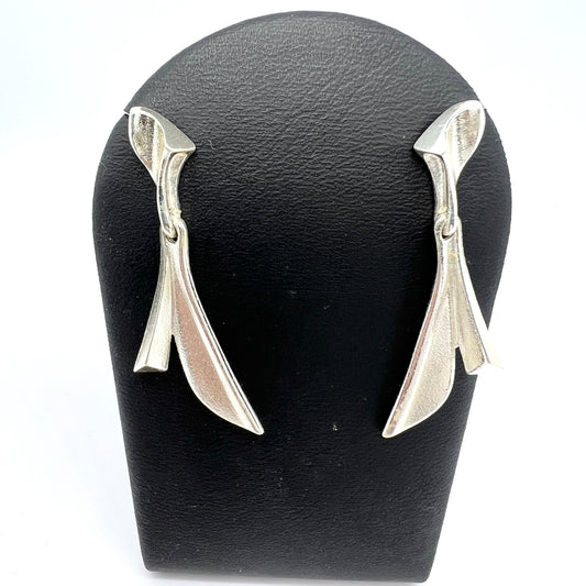 Björn Weckström for Lapponia Finland. Vintage Sterling Silver Dangle Earrings.