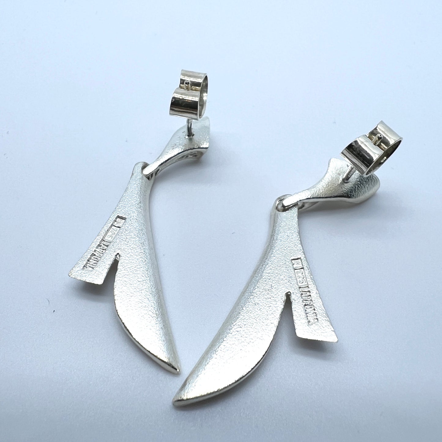 Björn Weckström for Lapponia Finland. Vintage Sterling Silver Dangle Earrings.