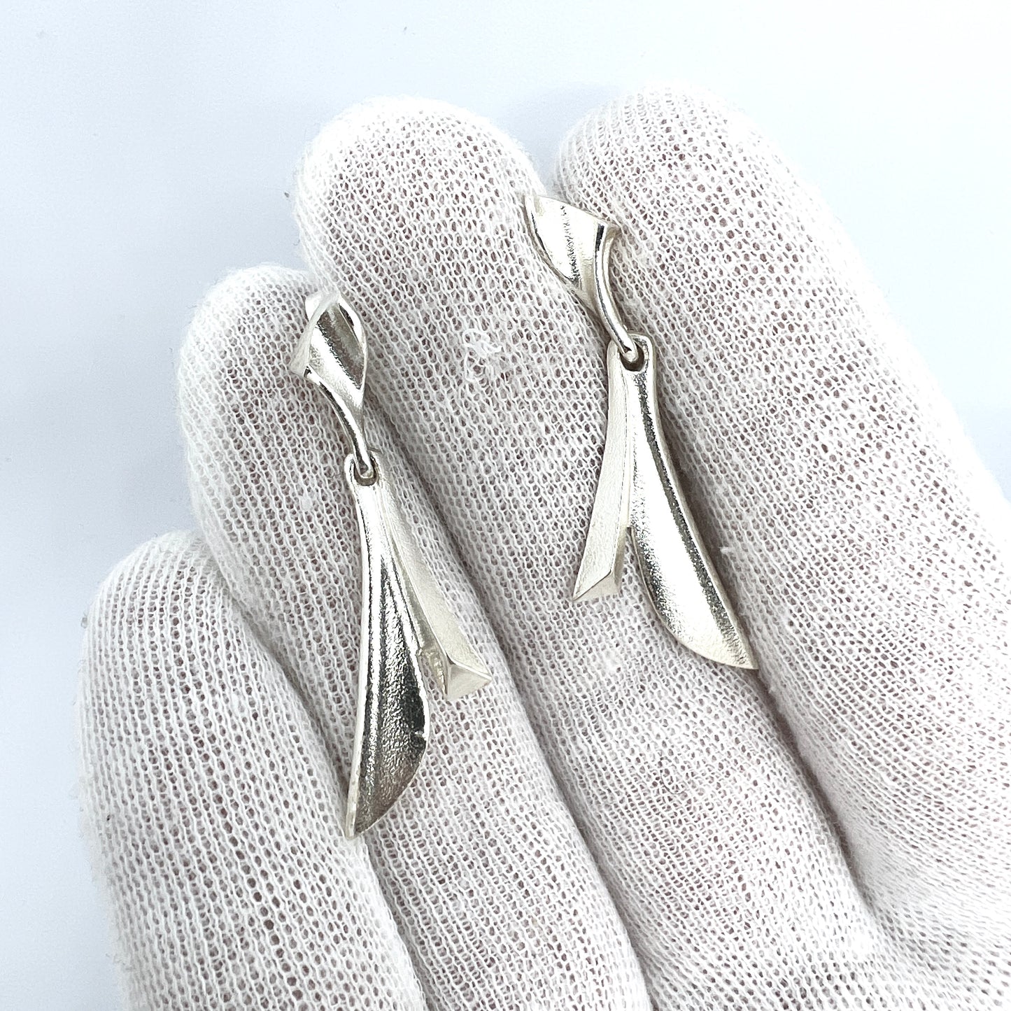 Björn Weckström for Lapponia Finland. Vintage Sterling Silver Dangle Earrings.