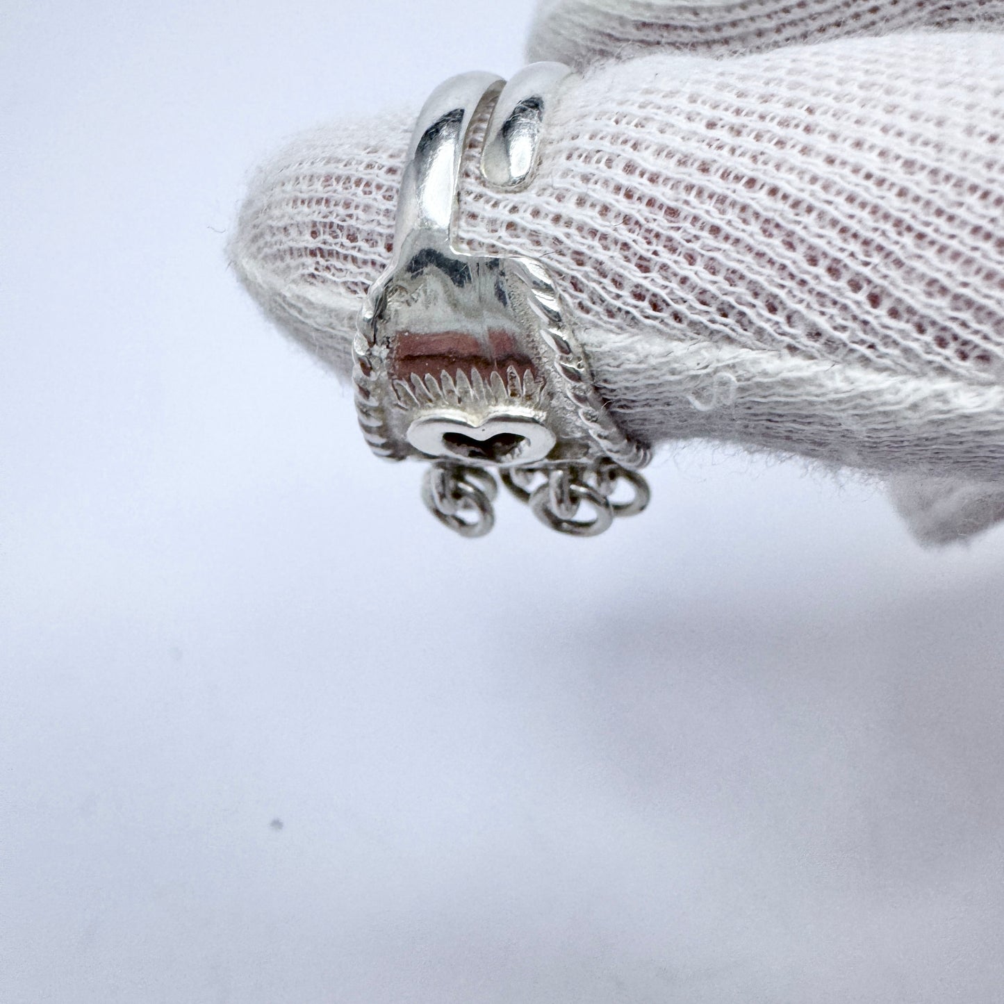 Bronsil, Sweden. Vintage Sterling Silver Traditional Sami / Laplander Wedding Ring.