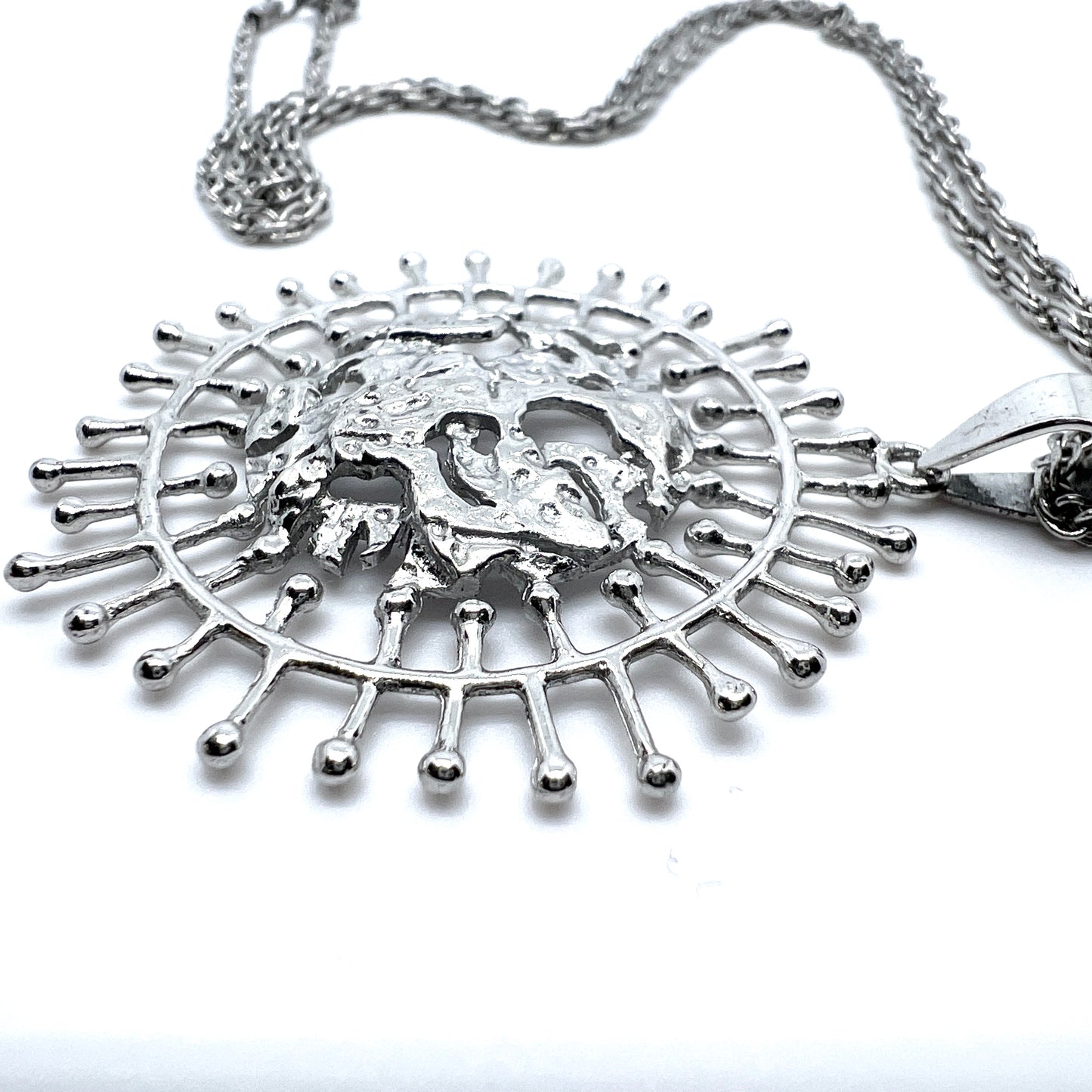 Tapio Wirkkala for Kultakeskus Finland Sterling Pendant Necklace. "Full Moon"