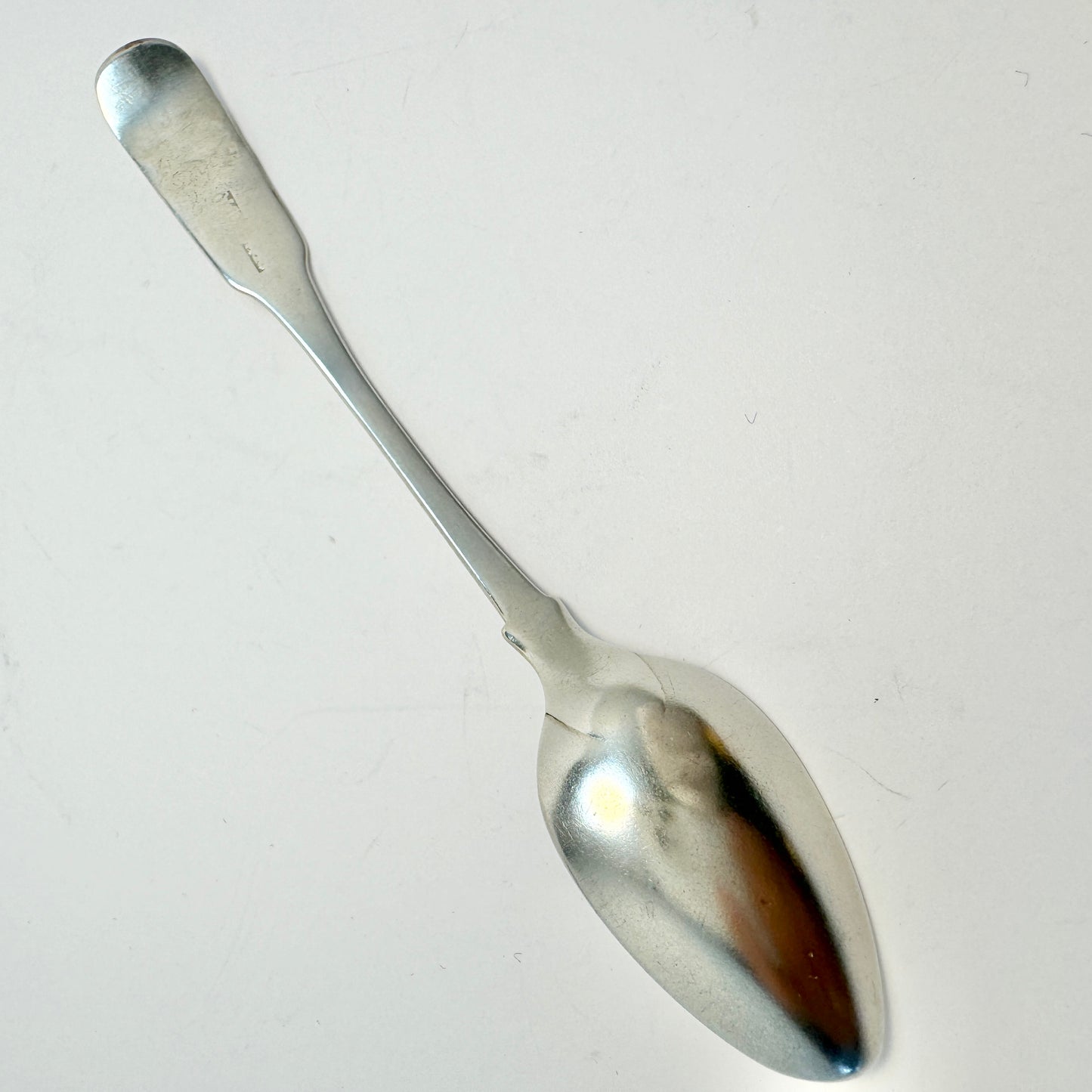 Denmark year 1836. Solid Silver Paste Stone Wedding Spoon.