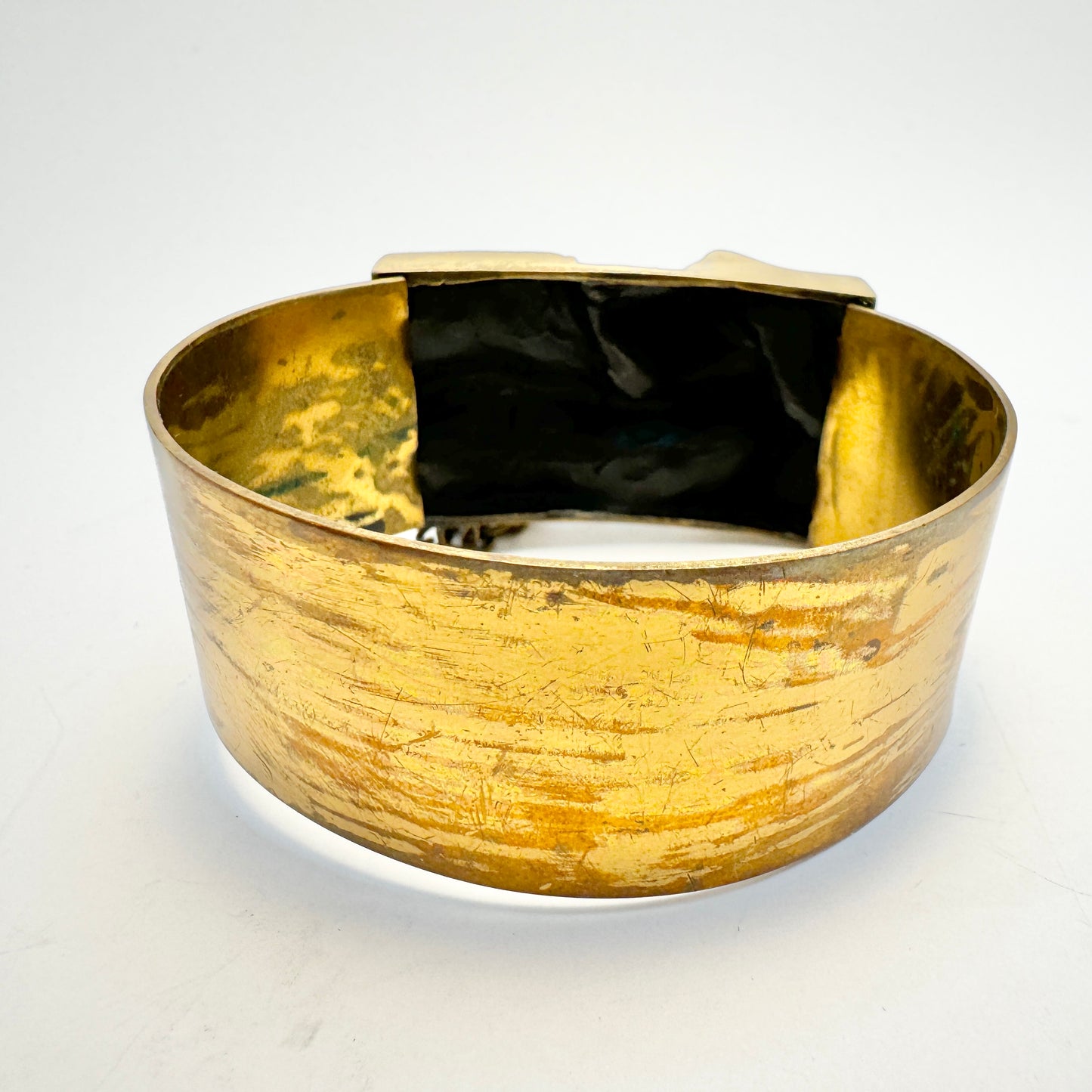 Hannu Ikonen, Finland 1970s. Bold Vintage Bronze Hinged Bangle Bracelet.