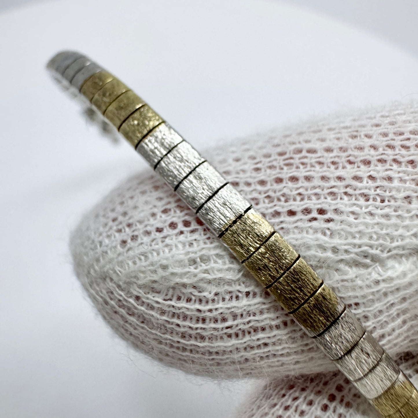 Vicenza, Italy. Vintage Stering Silver Two-tone Bracelet.