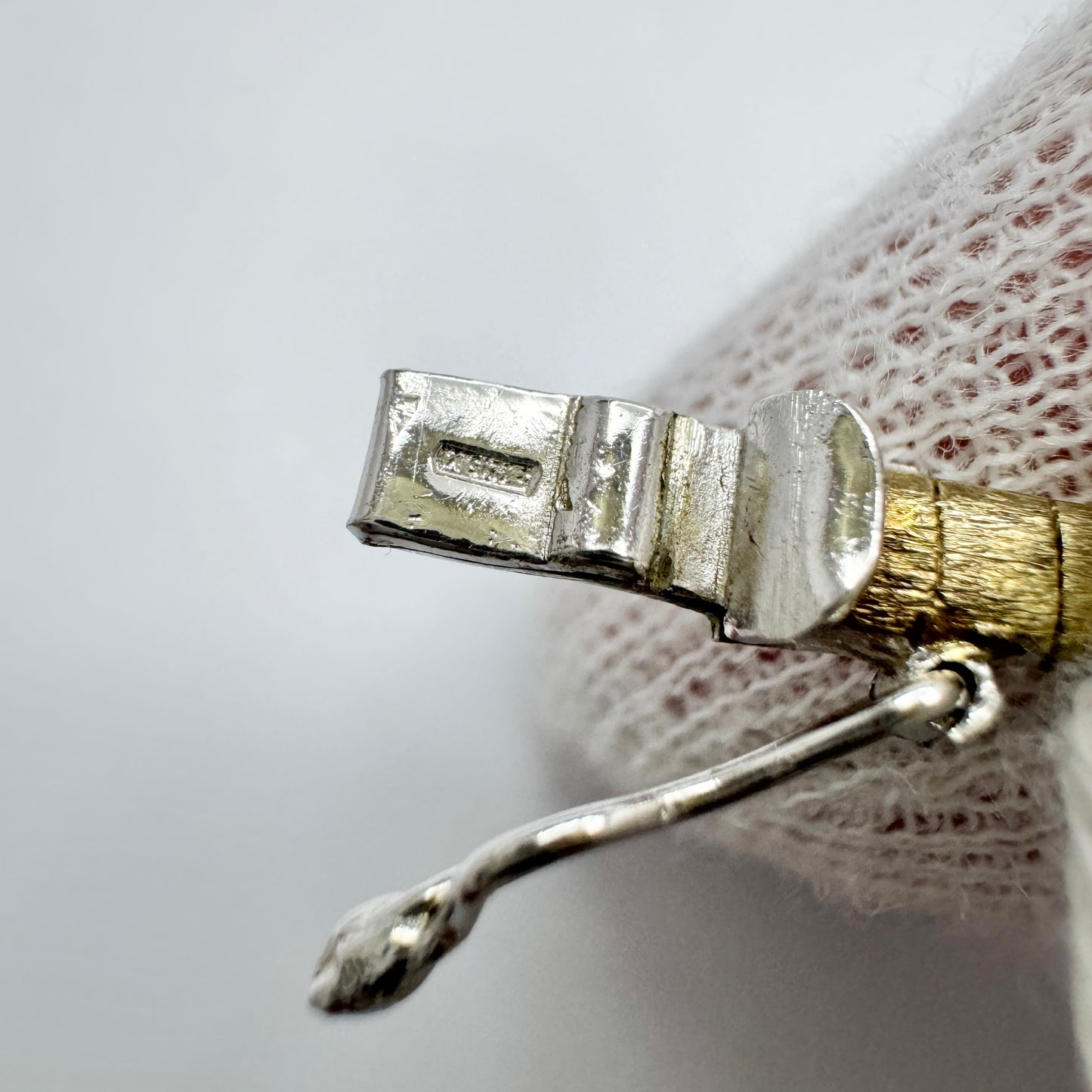 Vicenza, Italy. Vintage Stering Silver Two-tone Bracelet.
