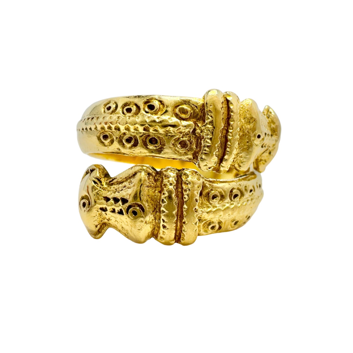 Bengt Hallberg, Sweden 1994. Vintage 18k Gold Viking Copy Ring.