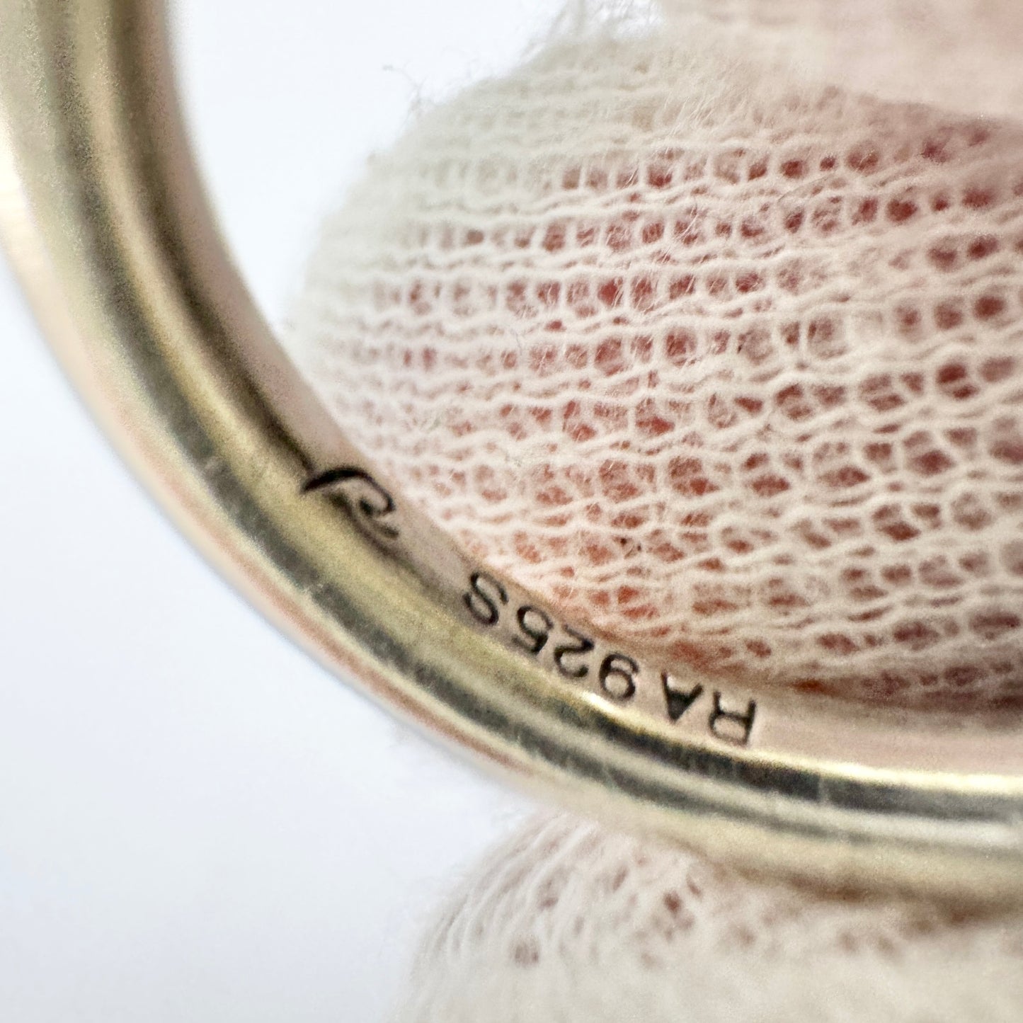 Rauff. Denmark. Vintage Sterling Silver 14k Gold Diamond Ring.