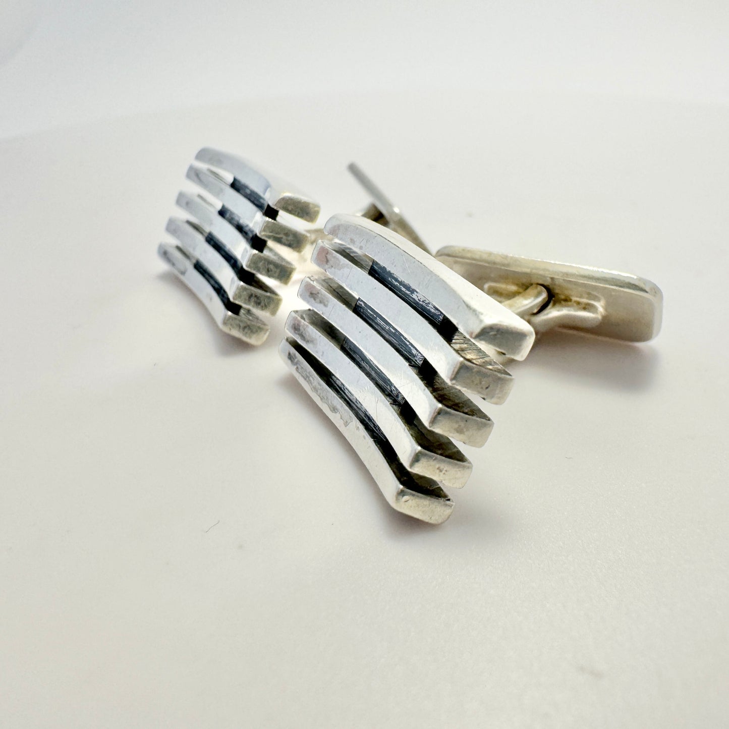 Franz Scheurle, Germany c 1960s. Sterling Silver Cufflinks.