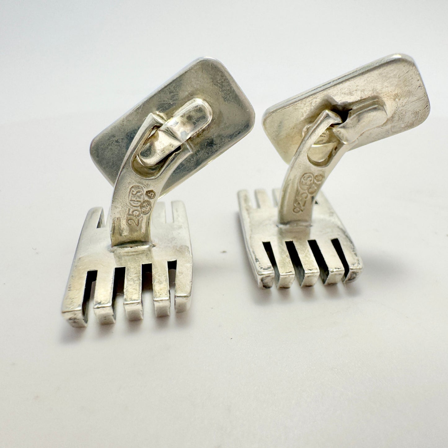 Franz Scheurle, Germany c 1960s. Sterling Silver Cufflinks.