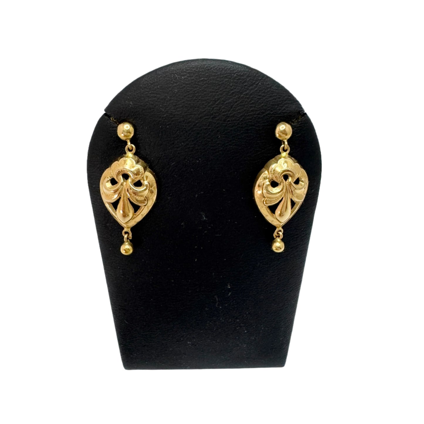 Nordiska Juvelaktiebolaget, Sweden 1958. Vintage 18k Gold Earrings.