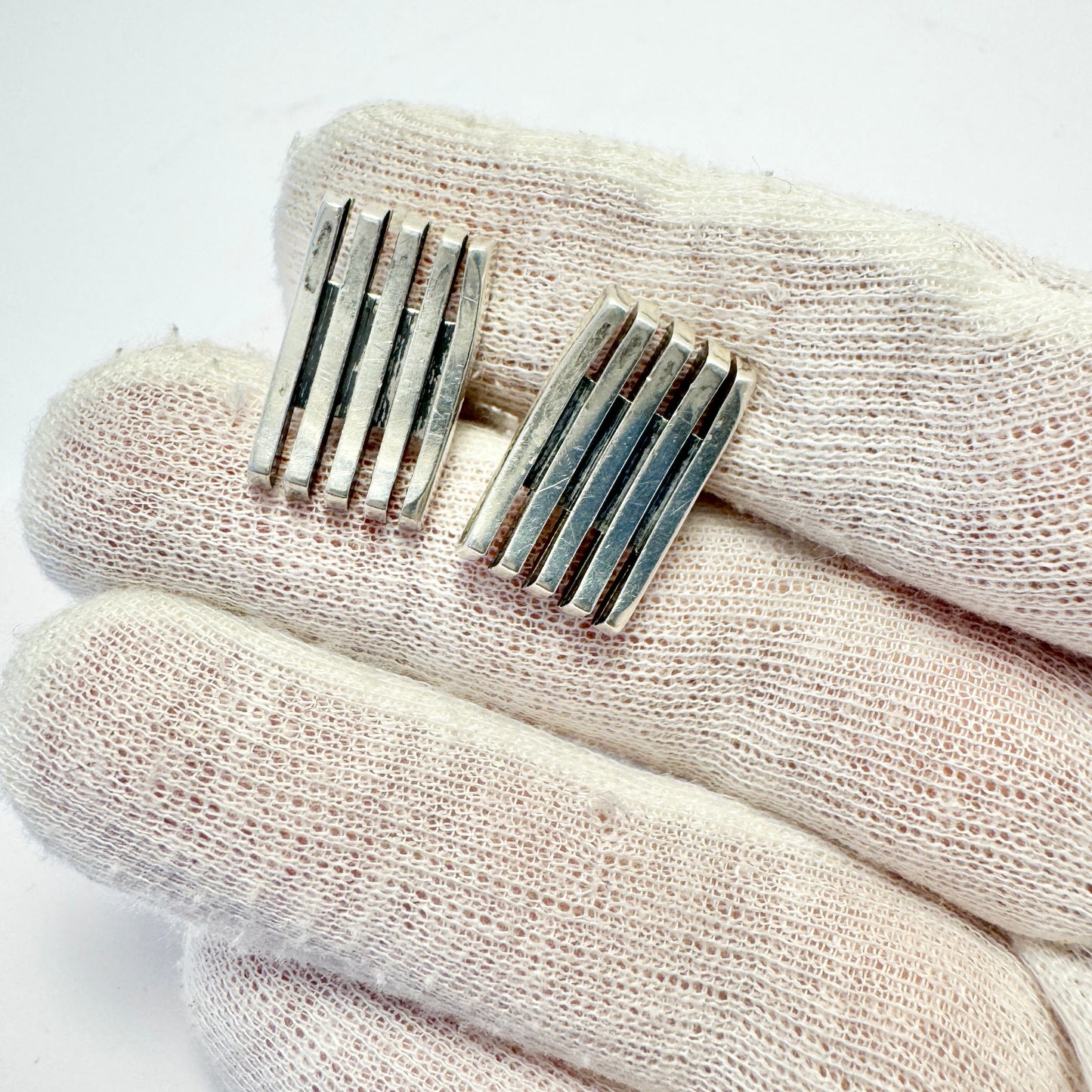 Franz Scheurle, Germany c 1960s. Sterling Silver Cufflinks.