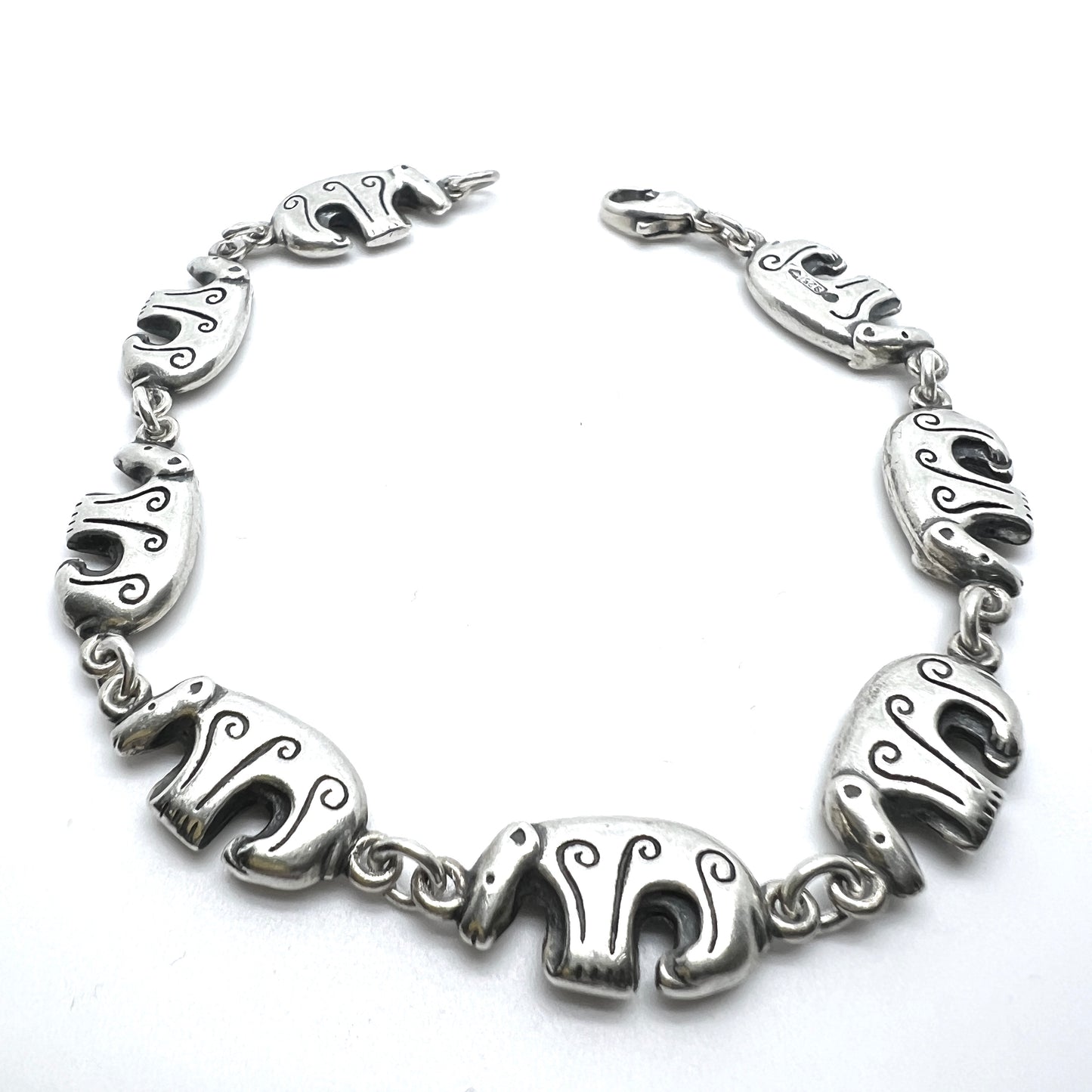 Kalevala Koru, Finland. Vintage Sterling Silver Bear Bracelet.