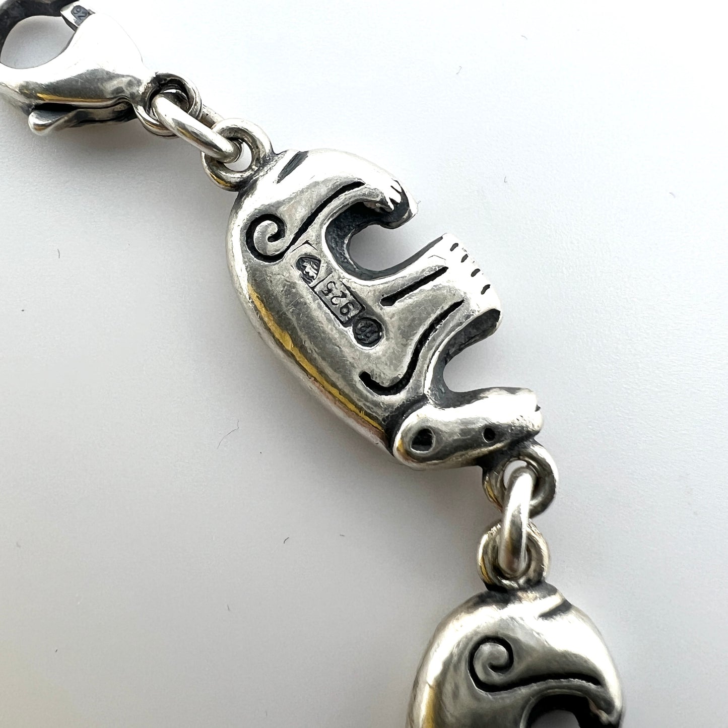 Kalevala Koru, Finland. Vintage Sterling Silver Bear Bracelet.