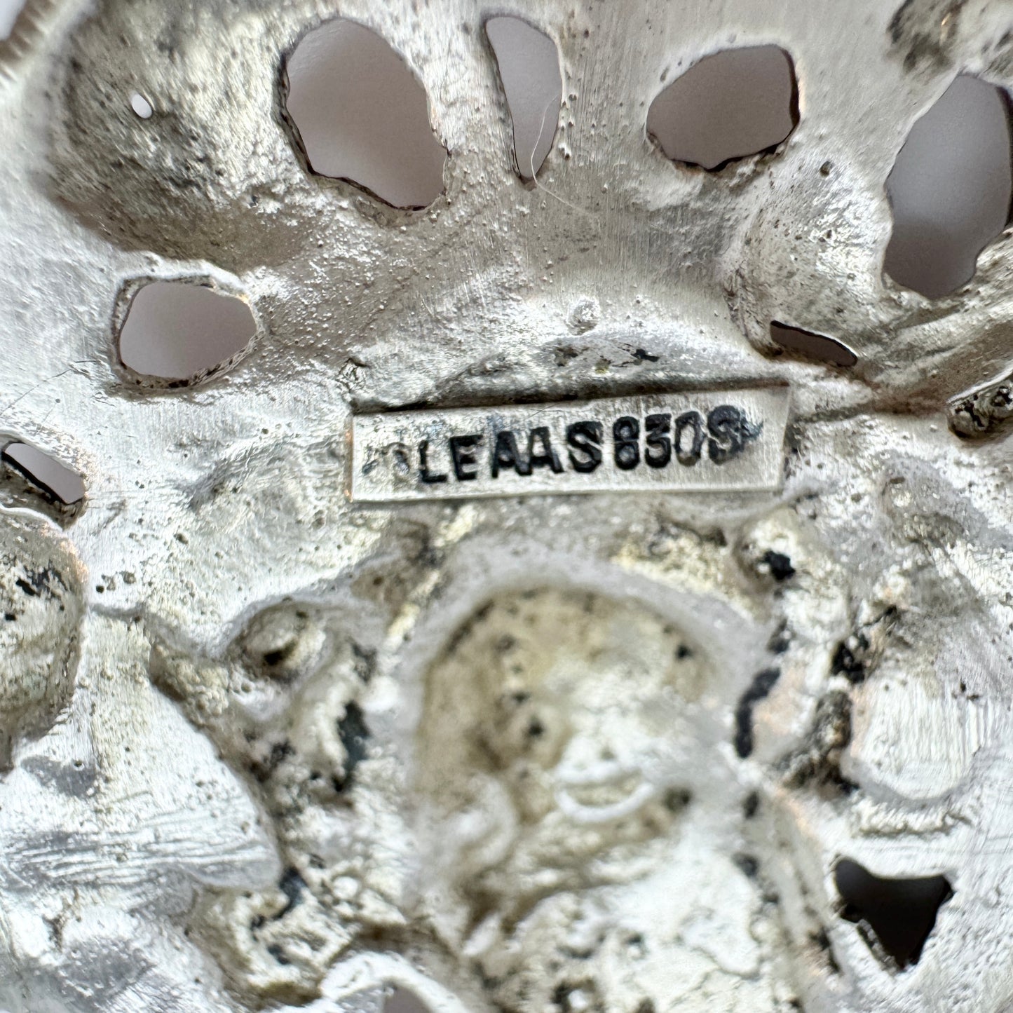 Ole Aas, Trondhjem Norway. Antique ca 1890 Solid Silver Pendant.