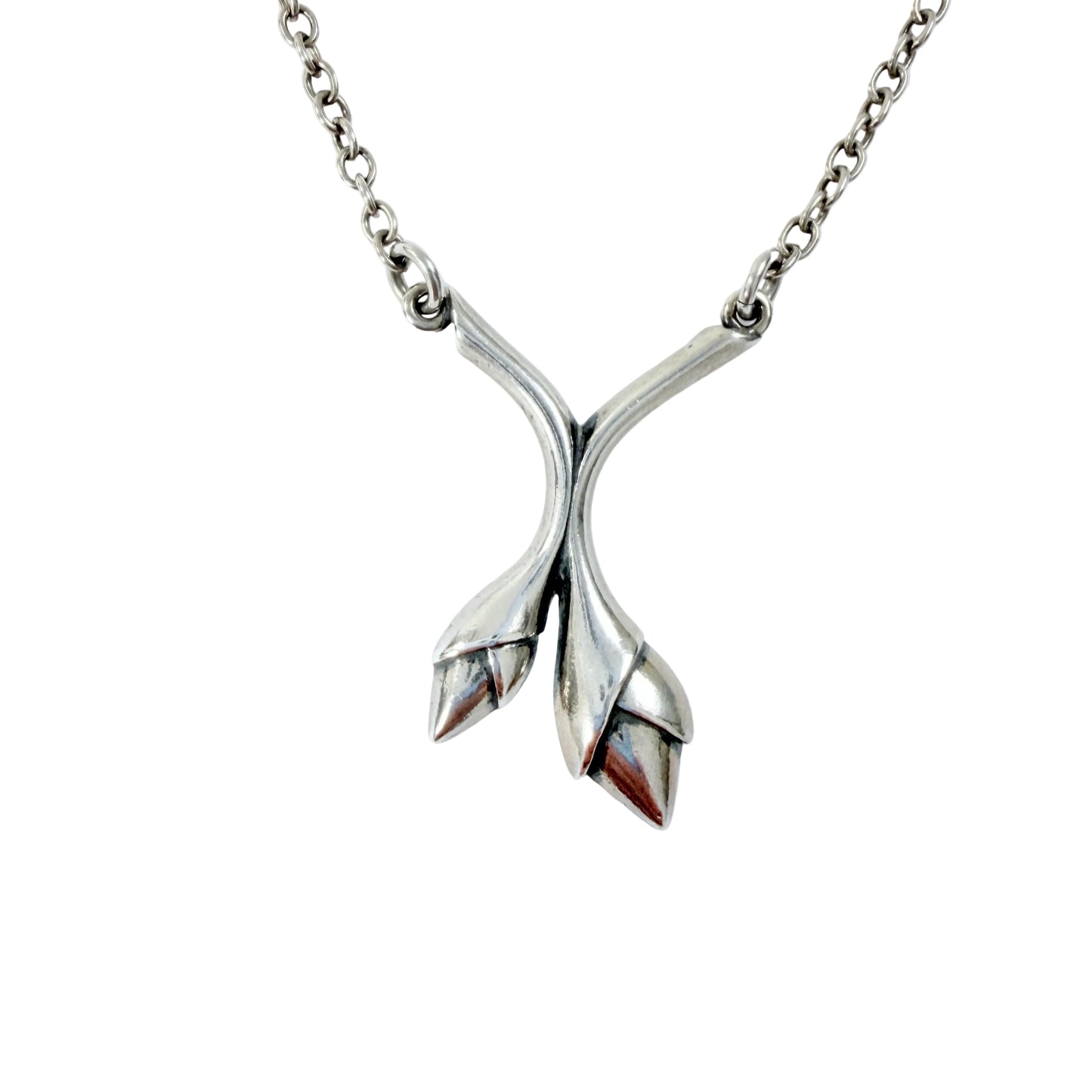 Kalevala Koru, Finland. Vintage Sterling Silver Pendant Necklace.