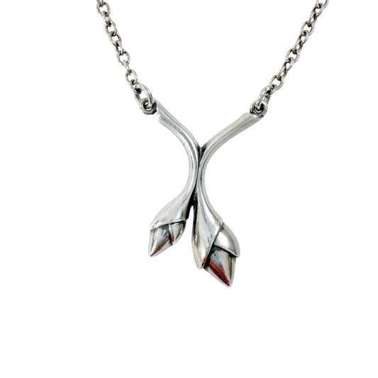 Kalevala Koru, Finland. Vintage Sterling Silver Pendant Necklace.