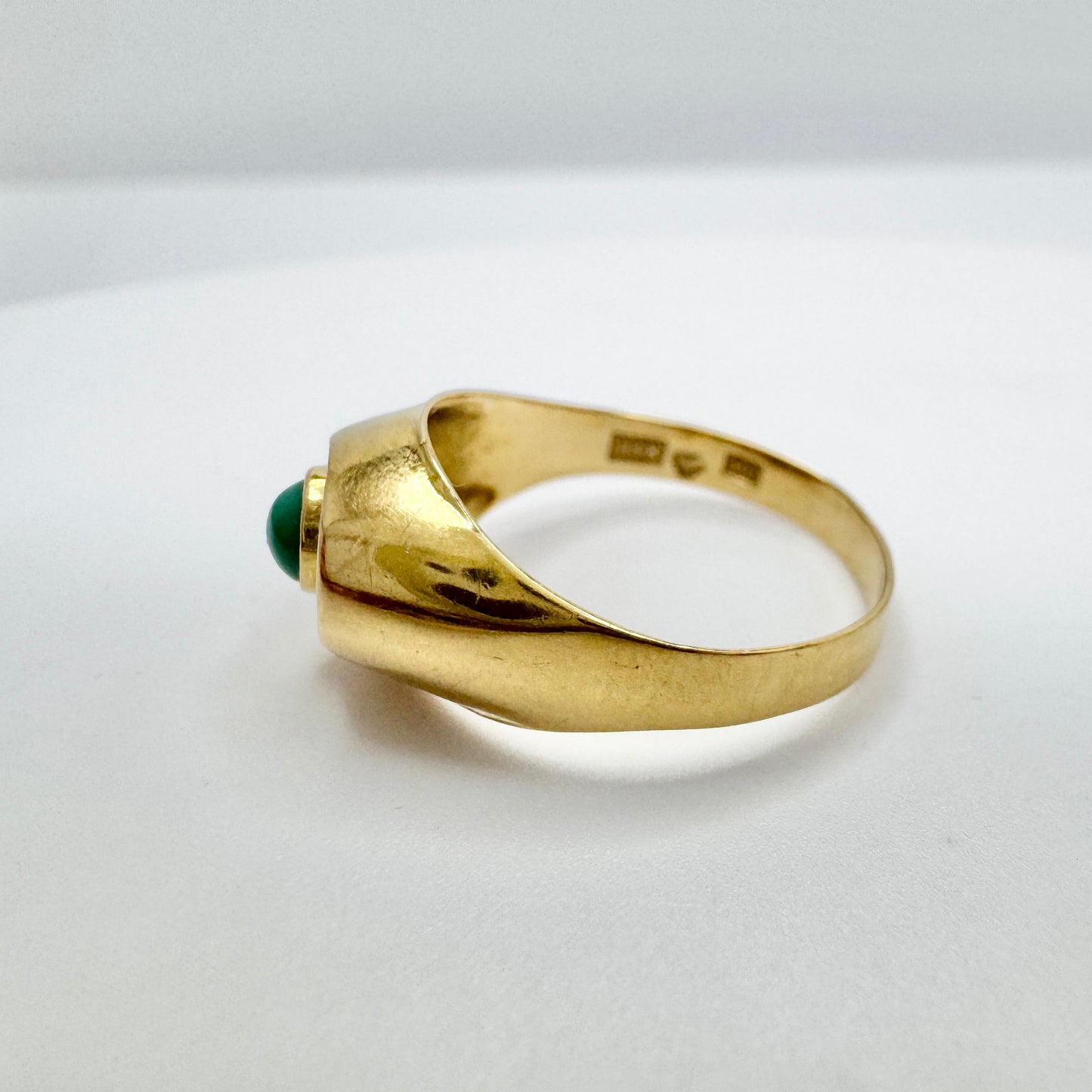 Alton, Sweden 1965. Vintage 18k Gold Turquoise Ring