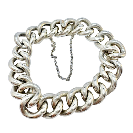 Sweden 1903. Antique Bold Vintage 830 Silver Bracelet.