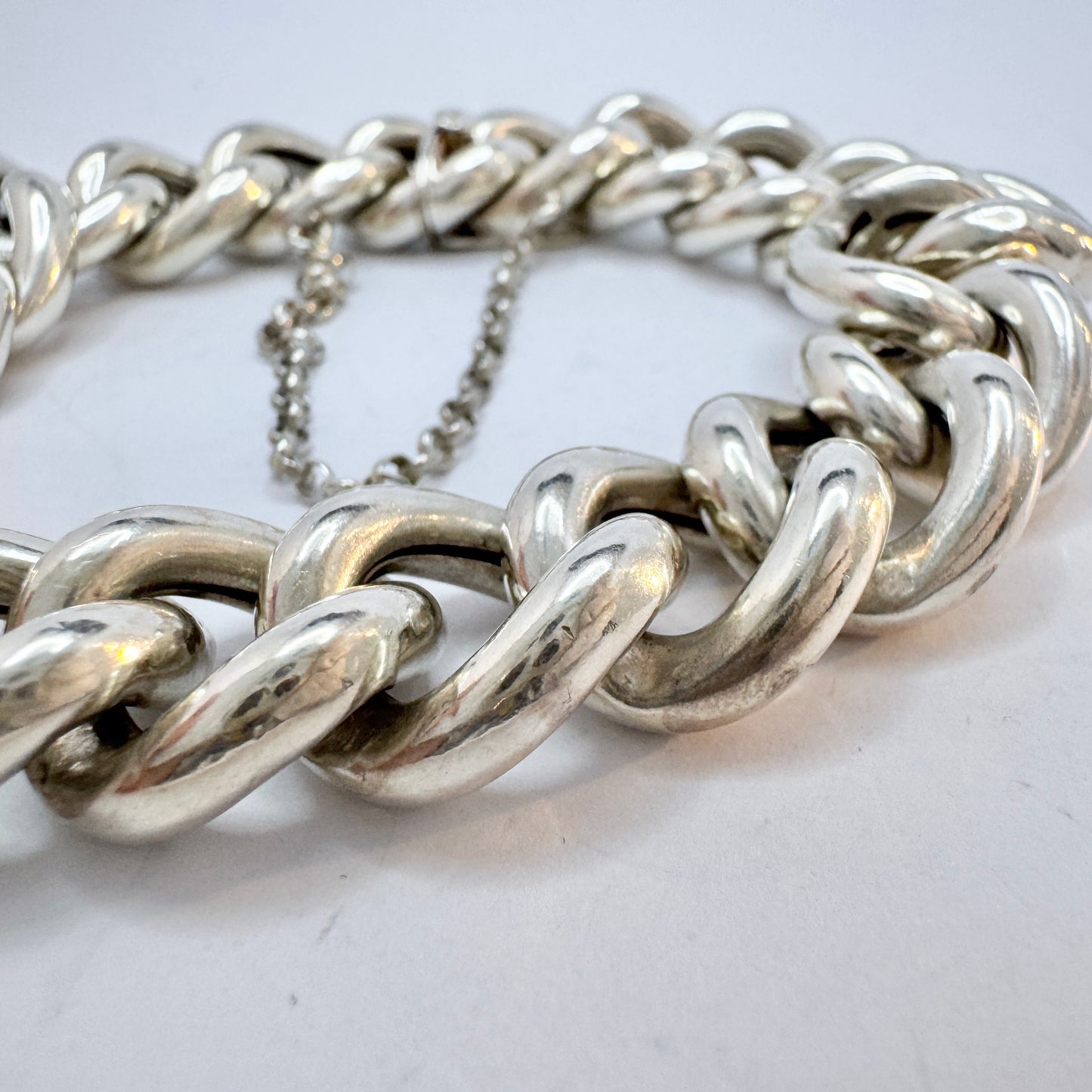 Sweden 1903. Antique Bold Vintage 830 Silver Bracelet.