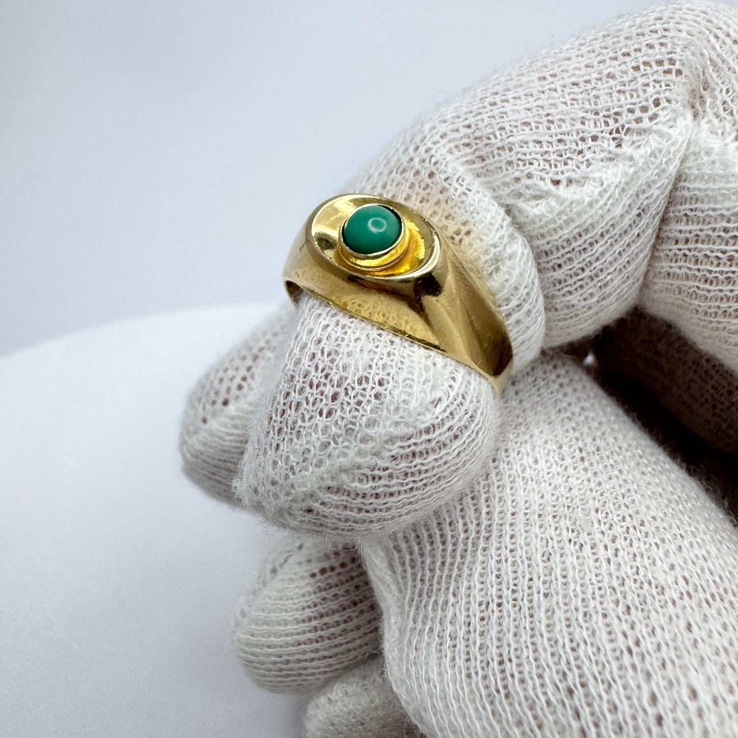 Alton, Sweden 1965. Vintage 18k Gold Turquoise Ring