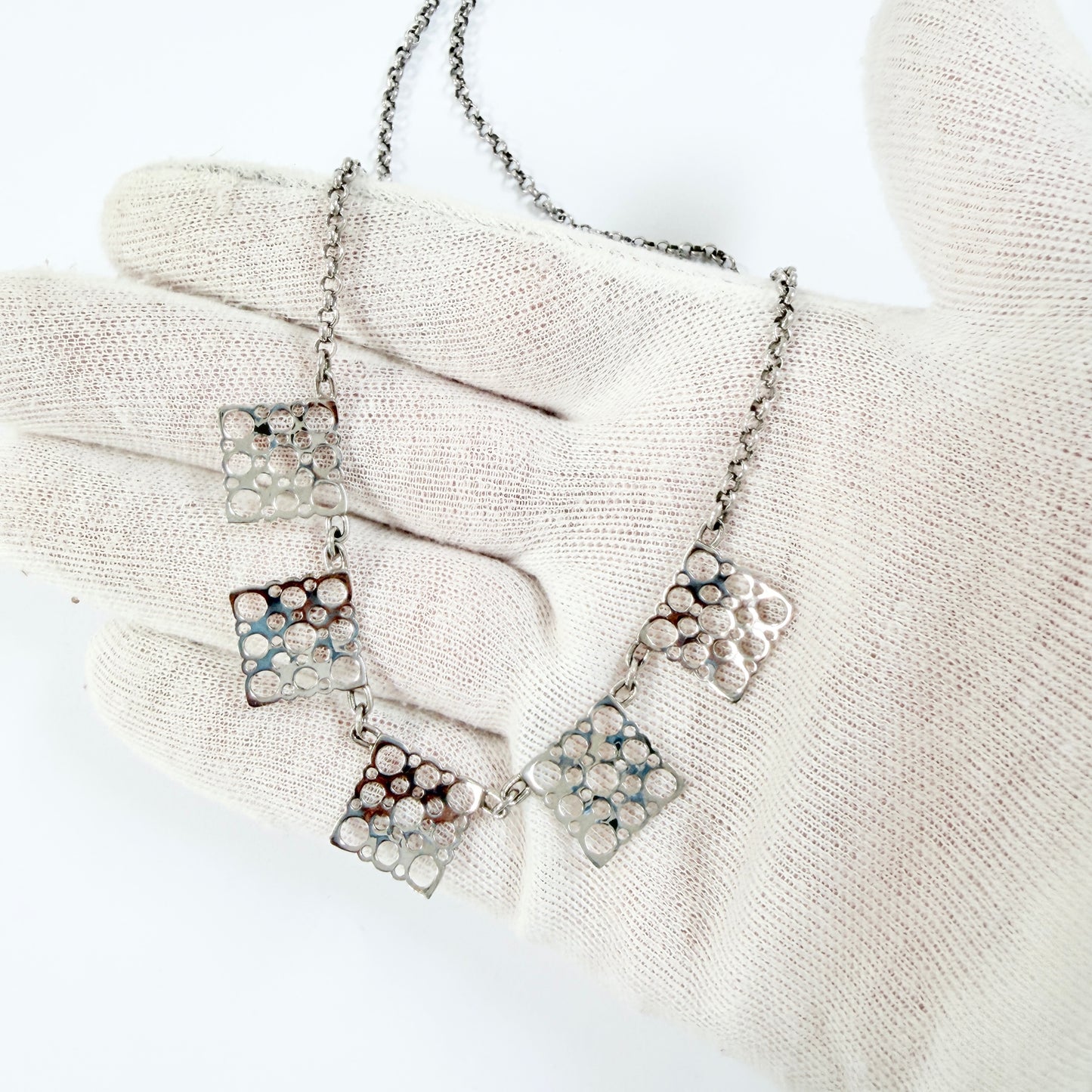 Liisa Vitali for Kultakeskus, Finland Vintage Sterling Silver Necklace
