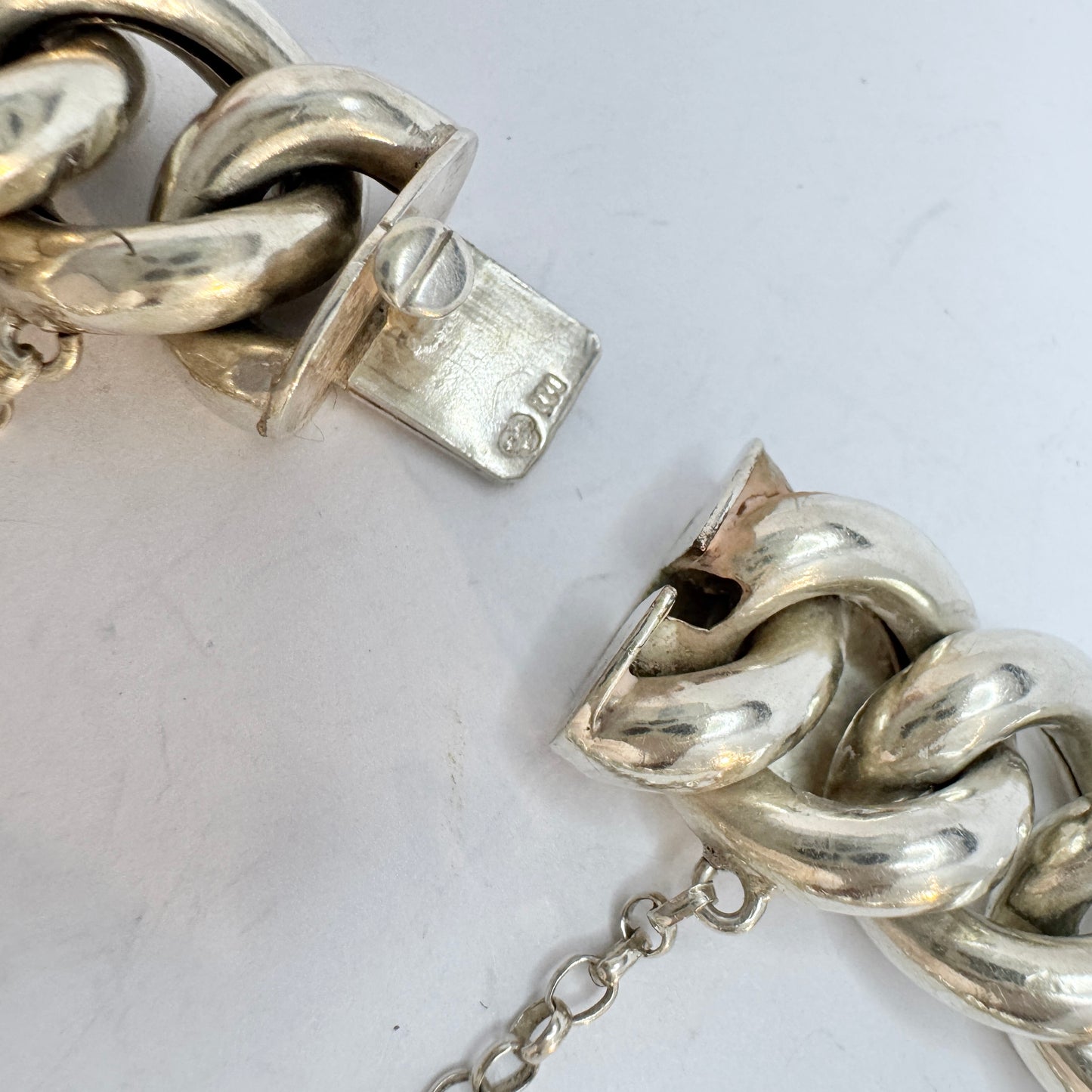 Sweden 1903. Antique Bold Vintage 830 Silver Bracelet.
