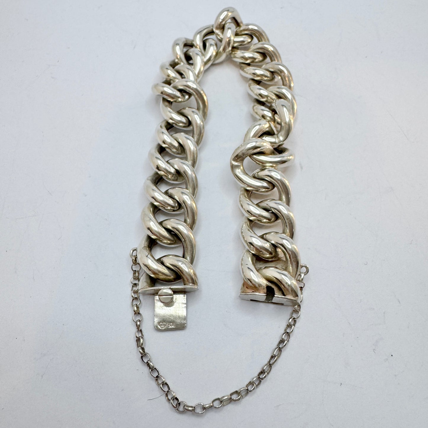 Sweden 1903. Antique Bold Vintage 830 Silver Bracelet.