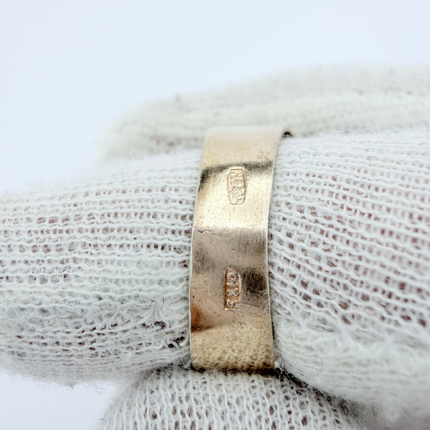 USSR, Soviet-era. Vintage Solid Silver Synthetic Ruby Ring.