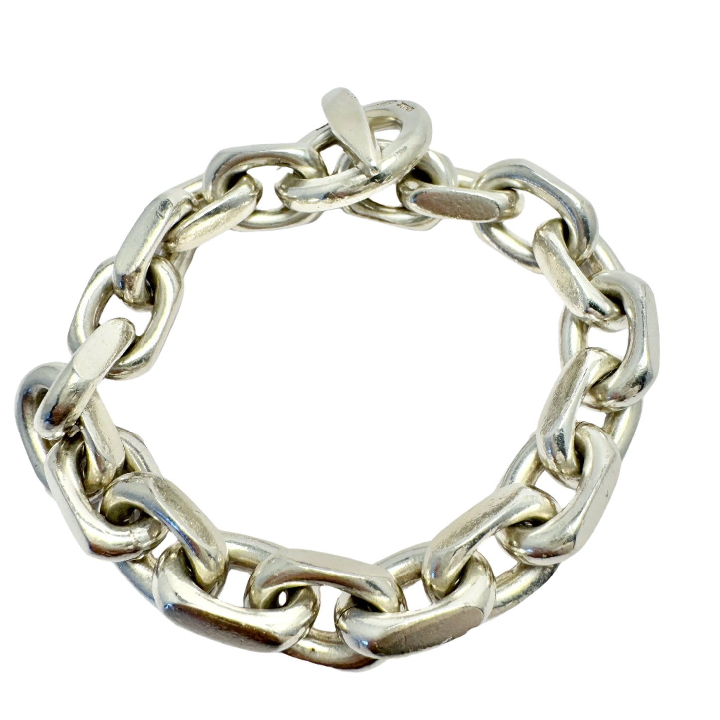 Frantz Hingelberg, Denmark c 1960s. Chunky Vintage Sterling Silver Bracelet.