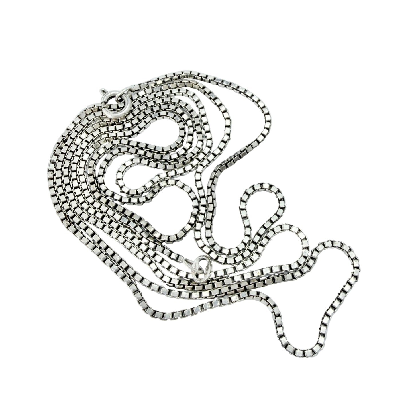 Maker 130. Arezzo, Italy. Vintage 80cm / 31.5in Box Chain Necklace.
